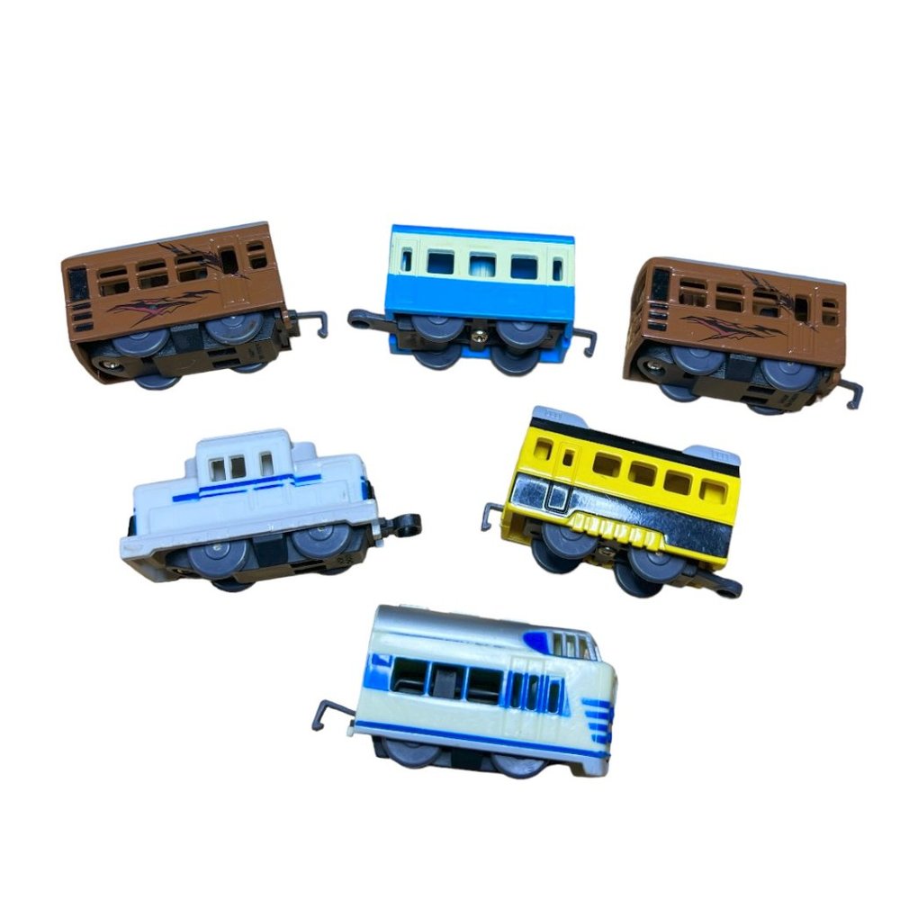 Lot of 6 Tomy Miniature Plarail Capsule Intermediate Express Coaches 2" x 1"